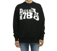 Diesel Distorted Logo Black Sweatshirt - L