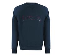 Diesel Distressed Logo Total Eclipse Blue Sweatshirt - S