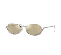 DIESEL Unisex DL1004 111/V9 Sunglasses Metal Silver Yellow Round Normal