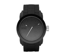 Diesel Watch for Men Double Down S44, Three Hand Movement, 44 mm Black Polycarbonate Case with a Silicone Strap, DZ1437, packaging may vary