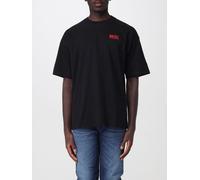 DIESEL Dropped Shoulder Cotton T-shirt with a Contrast Logo Print - Size: M - male