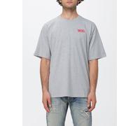 DIESEL Dropped Shoulder Cotton T-shirt with a Contrast Logo Print - Size: M - male
