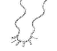 Diesel DX1494040 Unisex Stainless Steel Chain Necklace Silver-Tone