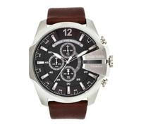 Diesel DZ4290 Mega Chief Chronograph Black Dial Brown Leather Strap Watch For Men