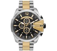 Diesel Watch for Men Mega Chief, Chronograph Movement, 51 mm Tri-Tone Stainless Steel Case with a Stainless Steel Strap, DZ4581