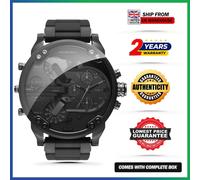Diesel DZ7396 Mr.Daddy 2.0 Chronograph Black Silicone Bracelet Men's Watch 57mm