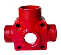 Diesel Engine Water Pump Seat 170F 1.5 Inch Inlet Outlet Fire Fighting Accessory High Lift Metal Red 59mm(Outlet)
