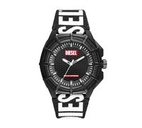 DIESEL Framed Watch for Men, Solar Powered Quartz Movement with Silicone or Leather Strap