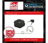 febi bilstein 46450 Fuel Filler Cap lockable, solid with gasket and chain, 1 unit