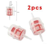 Diesel Fuel Filter, 2 pcs Inline Fuel Filter 6 mm 8 mm Pipe Hose for Car Motorcycle and Lawnmowers Small Plastic Design for Race Cars and Other Applications