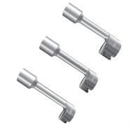 Diesel Fuel Line Socket Set 3PC 12Dr Curved Handle | 3PCS Diesel Fuel Line Socket Set 14/17/19mm with Curved Handle for Common Rail Injection, Cr-Mv Steel