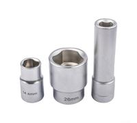 Diesel Fuel Pump Socket Tool for Bosch Common Rail | Loosens triangle head screws, fits flow controller covers, includes 3 sizes, for durable metal build, 1/2 inch drive