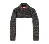 Diesel G-Anne tweed-texture cropped jacket - Black 36-38