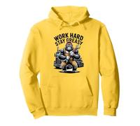 Diesel Gorilla Work Hard Stay Greasy Mechanic Truck Repair Pullover Hoodie