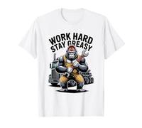 Diesel Gorilla Work Hard Stay Greasy Mechanic Truck Repair T-Shirt
