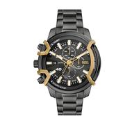 Diesel Griffed Chronograph Gunmetal Gray and Gold Two-Tone Stainless Steel Bracelet Watch (Model: DZ4668), Gunmetal, Griffed