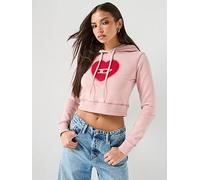 Diesel Heart Logo Hoodie Pink