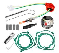 Diesel Heater Glow Plug,14 Pcs 2KW 5KW 8KW Universal Glow Plug Repair Kit | 12V Ceramic Glow Ignition Plug with Filter & Removal Tools, Compatible with Eberspacher D2/D4/D4S and Webasto for Truck Boat