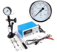 Diesel Injector Tester, Common Rail Injector Calibrator Test Kit with 3 Connectors, Dual Scale Gauge Pressure Tester for Repair