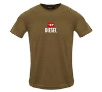 Diesel Just Small New D Logo Brown Coffee Liqueur T-Shirt - XXL