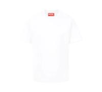 Diesel Kids Oval D-embroidered T-shirt - White 4 yrs-6 yrs-8 yrs-10 yrs-12 yrs-14 yrs-16 yrs