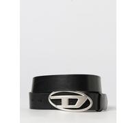 DIESEL Leather Belt with Oval D Logo Buckle - Size: 100 - male