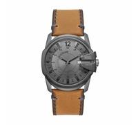 DIESEL Master Chief Series Watch for Men, Three Hand Date Movement with Stainless Steel or Leather Strap