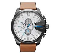 Diesel Mega Chief DZ4280 Men's Watch - 51mm White Dial Leather