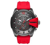 Diesel Mega Chief DZ4427 Men's Chronograph Watch - 49mm Grey Dial Rubber Strap