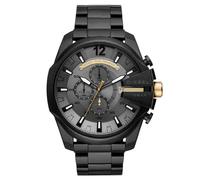 Diesel Watch for Men Mega Chief, Quartz Chronograph Movement, 59 mm Black Stainless Steel Case with a Stainless Steel Strap, DZ4479