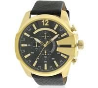 Diesel Mens Mega Chief Gold Plated Chronograph Strap Watch DZ4344