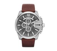 Diesel Mega Chief Men's Brown Leather Strap Watch