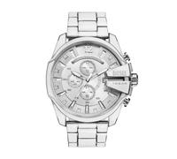 Diesel Men's Watch Mega Chief Chronograph, White and Stainless Steel, DZ4660