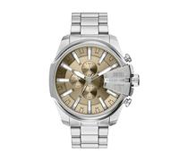 Diesel Mega Chief Slim Men's 48MM Silver-Tone Stainless Steel Watch, DZ4702