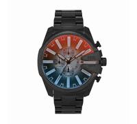 DIESEL Mega Chief Slim Watch for Men, Chronograph Movement with Stainless Steel or Leather Strap