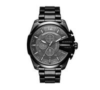 Diesel Mega Chief Stainless Steel Men's Watch with Analog or Digital Movement, Black Stainless Steel, 5.9 cm, Mega Chief
