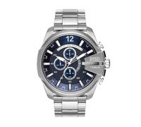 Diesel Mega Chief Watch for Men, Chronograph Movement with Stainless Steel Strap