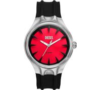 Diesel Streamline Men's Red Dial Silicone Strap Watch
