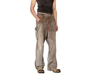 Diesel Men’s D-Livery 068JF Cord Relaxed Straight Jeans Jogger W34/L32 Brown