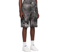 DIESEL Men Shorts P-Ston Jersey Distress Effect Elastic Waistband L Grey RRP225