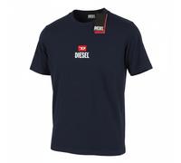 DIESEL Men T-Shirt T-Just-Small-New D Logo Cotton Tricot Short Sleeve XL Blue