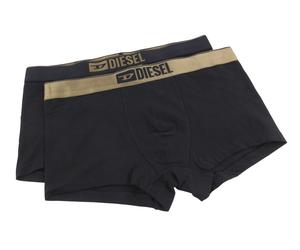 DIESEL Men Underwear Trunk Boxers Elastic Waist Damien-Gft-2Pack M Black