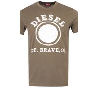 Diesel Men's 1976 Short Sleeve Crew Neck Regular Fit T-shirt in Olive | Size: Small Diesel Olive S