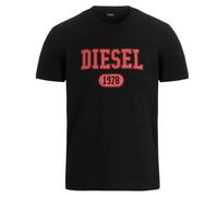 Diesel Men's 1976 Varsity Logo Black T-Shirt | Size: XL Diesel Black XL