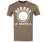 Diesel Mens 1976 Varsity Logo T-ShirtM Green SY1195