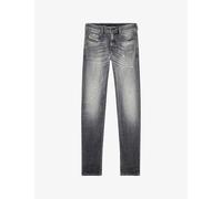 Diesel 1979 Sleenker Frayed Grey Faded Denim Jeans