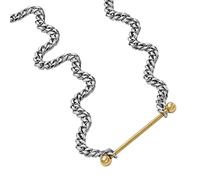 Diesel Men's 2 tone Stainless Steel with lobster clasp closure Chain necklace