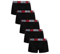 Diesel Men's 5 Pack Damien Trunks, Black/Red, L
