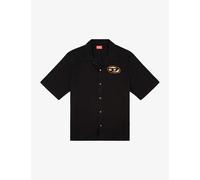 Diesel Mens 9xx S-stan-beach Oval D-logo Appliqued Cotton Bowling Shirt 44