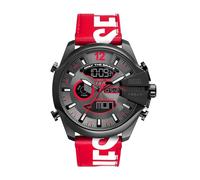 Diesel Men's Analog LCD Watch with Leather Strap DZ4647